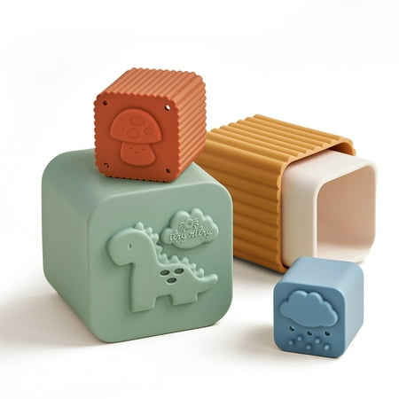 Itzy Ritzy Itzy Sprinkle™ Set of 5 nesting and stacking cups, includes holes for sprinkle play