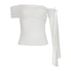 thumbnail image 4 of Camisola con tirantes asimétricos: tejido ligero y transpirable, prenda para primavera/verano, combina con faldas, para ocasiones informales y modernas., 4 of 5