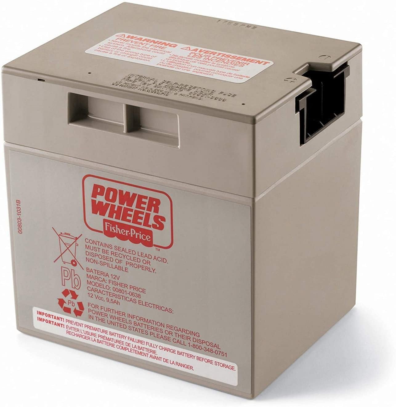 Power Wheels Jeep Battery 12 volt Fisher Price Jeep Battery Gray Genuine 