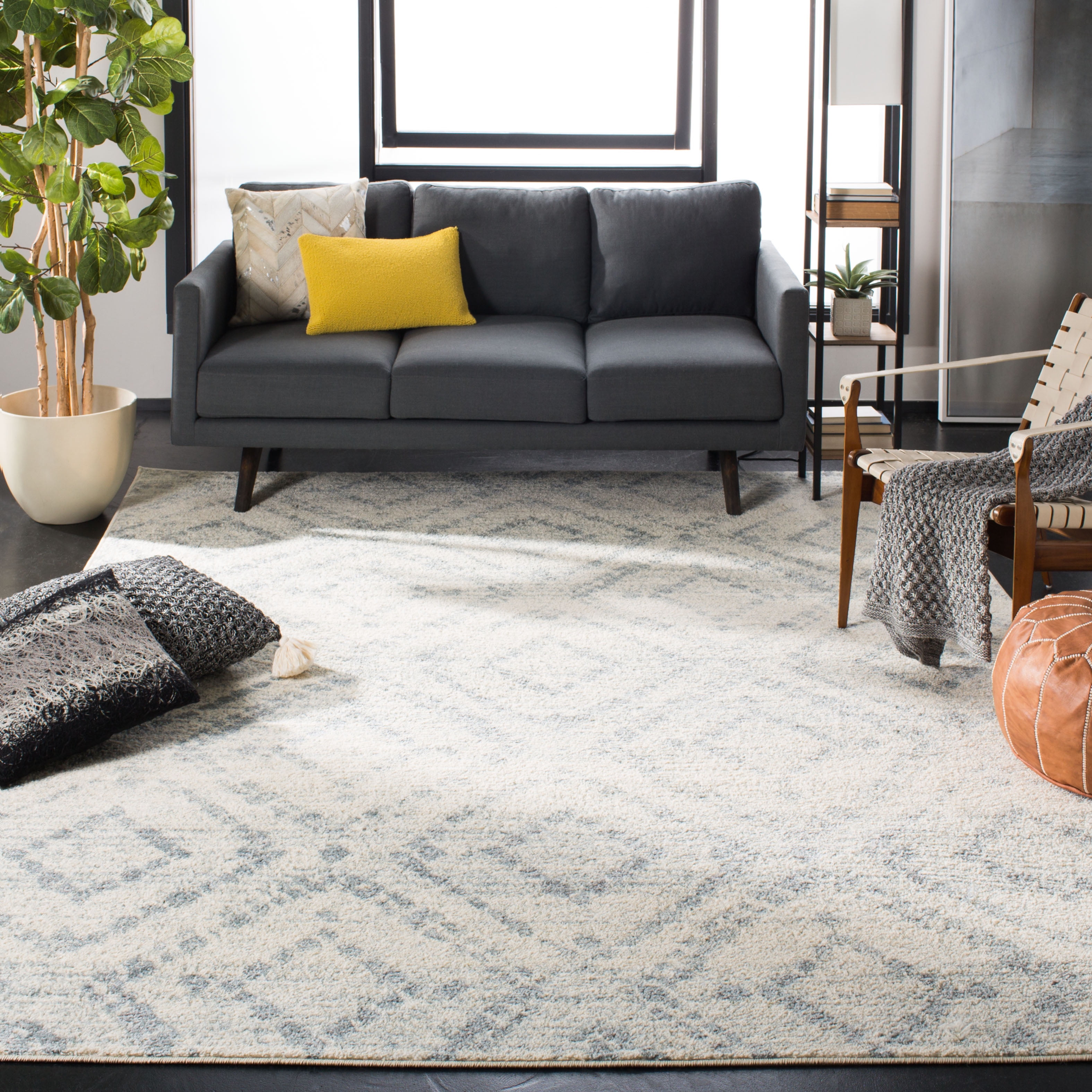 Safavieh Adirondack Lecia Geometric Area Rug, Ivory/Light Blue, 8' x 10'