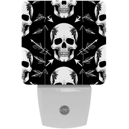 

Night Light Night Lights Plug into Wall 2-Pack Nightlight Plug in Night Light Dusk to Dawn Night Lamp Led Night Light for Adults Kids Room Modern Cartoon Tribal Skull Arrow