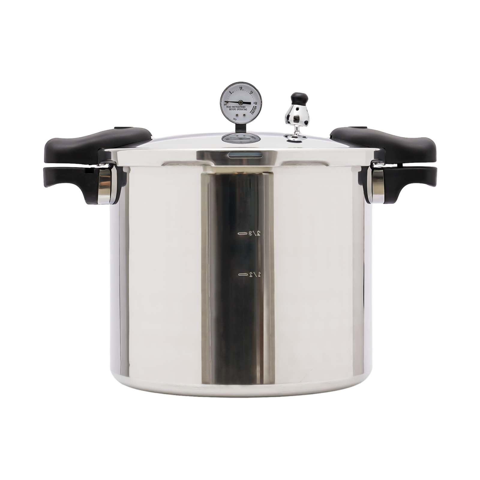 25quart pressure canner cooker and cooker with cooking rack canning  pressure cooker with gauge Explosion proof safety valve Extra-large size  great for