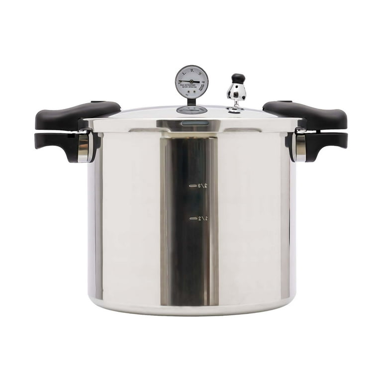  High capacity pressure cookers with cooking rack 15quart canning  pressure canner with gauge Explosion proof safety valve great for big  canning jobs,Compatible:natural gas-open flame: Home & Kitchen