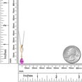 thumbnail image 6 of 925 Silver and 10K Yellow Gold Pink Created Sapphire and White Lab Grown Diamond Pendant Necklace for Women | 0.99 Cttw | Gemstone September Birthstone | Pear Shape 8X5MM | With 18 inch Chain, 6 of 6