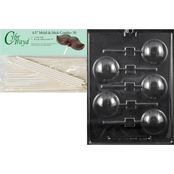 Cybrtrayd 45St50S107 Volleyball Lolly Sports Chocolate Candy Mold with