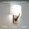 thumbnail image 4 of WAC Lighting Fitzgerald 16" 1-Light LED 3500K Aluminum Wall Sconce in Nickel, 4 of 5
