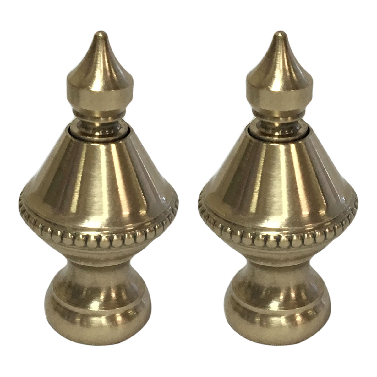 Royal Designs Pointed Urn Lamp Finial for Lamp Shade Polished Brass