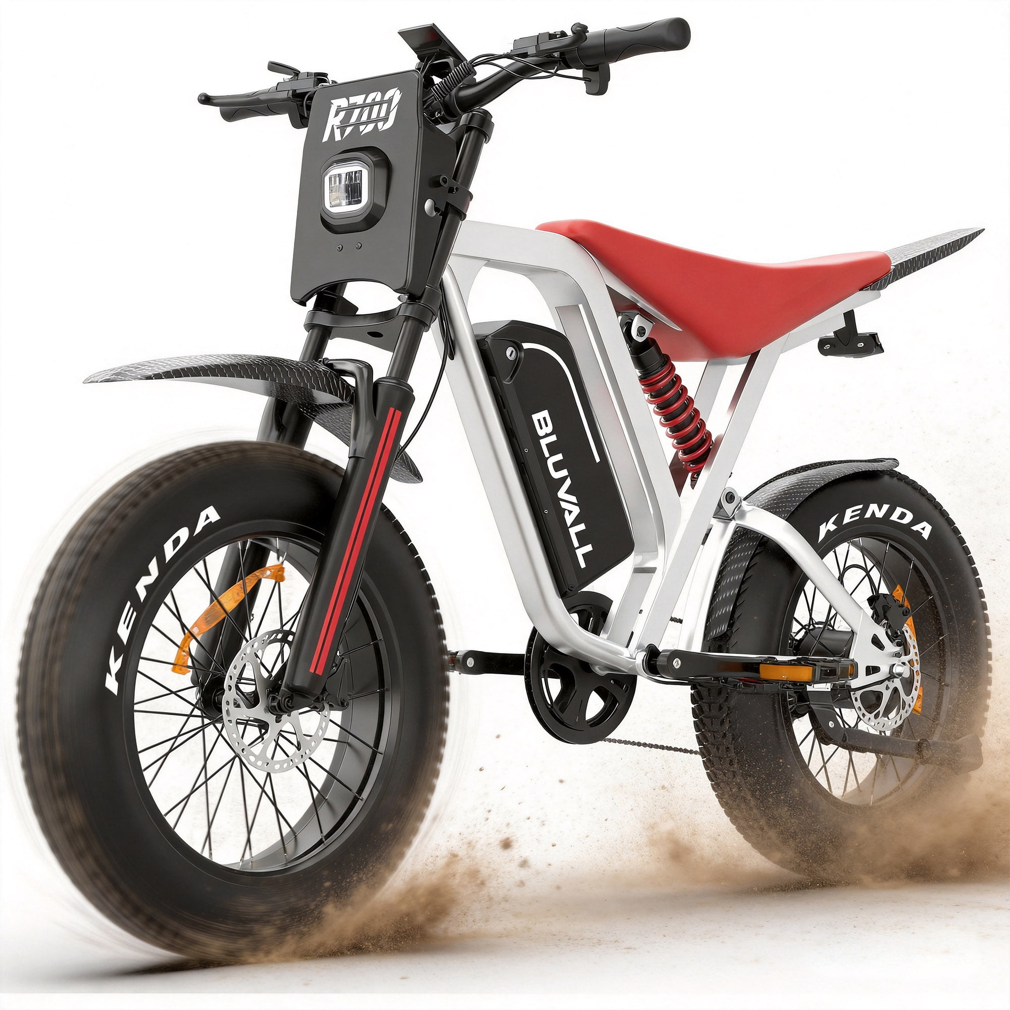 Bluvall 2500W Peak Electric Bike for Adults, 20” Fat Tire Mountain Ebike, Dual Hydraulic Brake Electric Off-Road Bicycles,52V 25AH 7-Speed All Terrain E-Bikes,UL2849