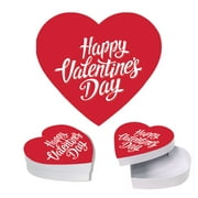 Koyal Wholesale Valentine's Day Heart Shaped Gift Box with Lid, Happy Valentine's Day, Reusable Heart Box, 8"x6", 1-Pack