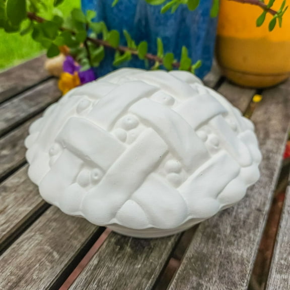 Blueberry Pie Box 5" IN STOCK Ceramic Bisque Ready To Paint Pottery