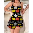 thumbnail image 3 of Disney-Vestido corto de Minnie Mouse para mujer, vestido elegante con falda de pijama con ribete de lechuga, cuello redondo, de satén, Sexy, a la moda, para verano, 2024, 3 of 5