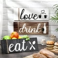 thumbnail image 6 of 3 Pcs Farmhouse Kitchen Wall Decor Rustic Wooden Home Eat Drink Love Sign with Hanging Hole for Home Dining Living Room Bar Cafe Decor, 13.8*5inch, 6 of 6