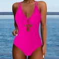 thumbnail image 2 of MSJUHEG Women's One-piece Swimsuits,Swimwear Monokinis,High Waist Bathing Suit,Push Up Swimsuits for Women,Hollow Monokini Swimwear,One Piece Bathing Suit for Women, Hot Pink M, 2 of 8