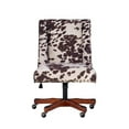 thumbnail image 3 of Riverbay Furniture Transitional Fabric Office Chair with Casters in Brown/Walnut, 3 of 20