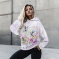 thumbnail image 4 of SCRAWLGOD Hummingbirds Flowers Hoodie Pullover Women Hoodies Oversized Graphic Long Sleeve Winter Tops Soft Sportswear Hoodie Women Plus Size Graphic Hoodies Designs Pullover Size S, 4 of 7