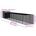 thumbnail image 4 of vidaXL Cage à Poules avec Rangée Anthracite 165x1067x181 cm Acier Galvanisé, 4 of 5