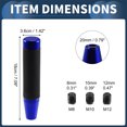 thumbnail image 3 of Cylinder Shift Knob, 18cm Universal for Automatic and Manual Vehicle Gear Shifter Knob with 3 Adapter Aluminum Alloy Blue, 1 Set, 3 of 7