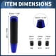 thumbnail image 3 of Cylinder Shift Knob, 18cm Universal for Automatic and Manual Vehicle Gear Shifter Knob with 3 Adapter Aluminum Alloy Blue, 1 Set, 3 of 7