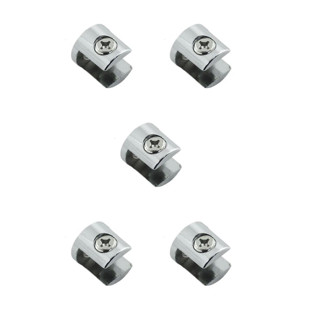 Scienceny Abrazadera de vidrio de aleación de zinc, soporte de tablón para el hogar antideslizante pulido, anticorrosivo, reutilizable, de 10 a Type2 NO2
