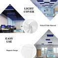 thumbnail image 4 of 2 Pack Navy Blue White Fluorescent Light Covers for Ceiling Lights Geometric Greek Style Abstract Art Magnetic Ceiling Light Covers Overhead Light Filters for Office Classroom Home, 4 of 9
