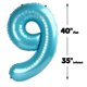thumbnail image 2 of Globo de foil número 9 azul perla de 40 pulgadas Upgesy, 2 of 7