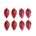 thumbnail image 2 of 8x Christmas Cone Pendant Decorations for Photo Props Festival Gift Tag Red A, 2 of 8