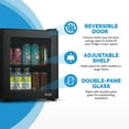 Newair Black 60Can Beverage Refrigerator with Glass Door, Freestanding
