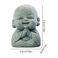thumbnail image 2 of 4Pcs Buddha Statue Cute Little Monk Figurine For Office Car Fish Decor Supplies (4 Not), 2 of 10