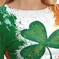 thumbnail image 7 of St Patricks Day Long Sleeve T Shirts For Women Short Sleeve Crewneck Tshirt Shamrocks Clover Tees Spring Summer Tops Slim Light Green L, 7 of 7