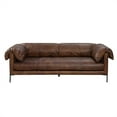 thumbnail image 5 of ACME Jaron Top Grain Leather Upholstered Sofa with Slim Metal Legs in Mocha, 5 of 6