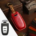 thumbnail image 1 of Car Key Fob Cover Case Protector For Audi Car Key Fob Cover Crazy Horse Leather Gift Accessories, 1 of 24