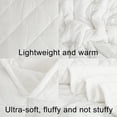 thumbnail image 4 of Ultra Soft Microfiber Down Alternative Toddler Comforter, Lightweight Machine Washable Crib Quilted Blanket, White, 43" x 60", 4 of 5