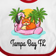 thumbnail image 4 of Inktastic Tampa Bay Florida Flamingo Girls Baby Bib, 4 of 4