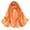 Orange, variant on Bandanas for Women 160*50cm Flower Print Long Soft Simulation Silk Wrap Shawl Wraps for Women