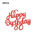 thumbnail image 4 of Bewildely 10 piezas de adornos para cupcakes, tarjeta de inserción para decoración de bebés, accesorios de boda, letrero para fiesta, decoración de Decoración del hogar Rojo Bewildely HA062285-04B, 4 of 6