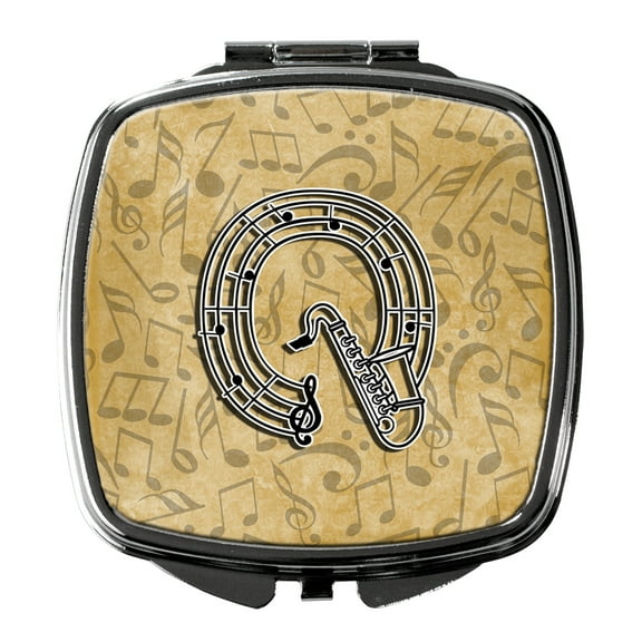 Letter Q Musical Instrument Alphabet Compact Mirror