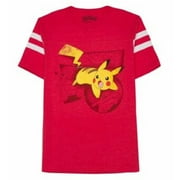 Pokemon Unisex Size Medium Red Pikachu Short Sleeve Tee Shirt