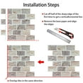 thumbnail image 6 of Clever Mosaics 3D Thicker Self-Adhesive Vinyl Faux Stone Brick Backsplash Tiles 10 Pieces, 6 of 7
