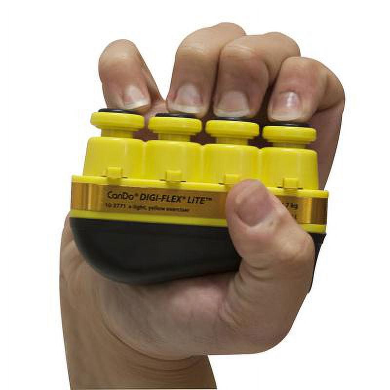 CanDo Digi-Flex Lite Yellow, X-Light, Set of 10, Hand Strengtheners