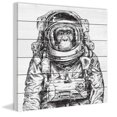 thumbnail image 2 of Space Monkey Painting Print on White Wood, 2 of 5