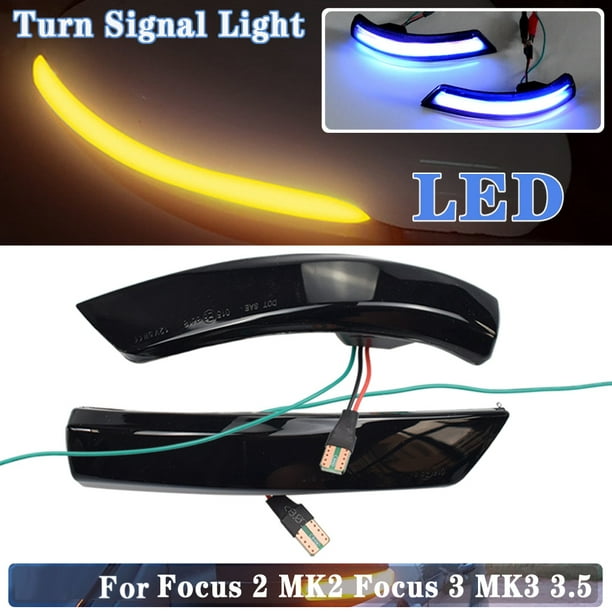 Dynamic Turn Signal Light LED Side Rearview Mirror Indicator Lamp Auto  Blinker Lamp for Ford Focus 2 3 Mk2 Mk3 Mondeo Mk4 EU