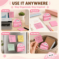 thumbnail image 3 of Glitter Transparent Sticky Notes,Pull Out Sticky Notes with Cute Fruit Dispensers,Clear Memo Pads for Book,Office,Bible, 3 of 6