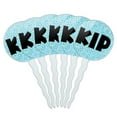 thumbnail image 1 of Kip Cupcake Picks Toppers - Set of 6 - Blue Speckles, 1 of 1