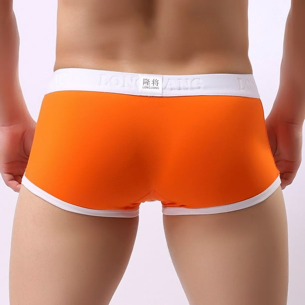 RXIRUCGD Mens Underwear Men Sexy Underwear Striped Boxer Briefs Shorts Bulge  Pouch Underpants 