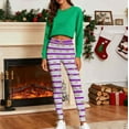 thumbnail image 4 of Gamivast Yoga Pants Women High Waist Stretch Casual Soft Bottoms Striped Pull on Tummy Control Graphic Leggings Trendy Ankle Length Funny Christmas Leggings, 4 of 6