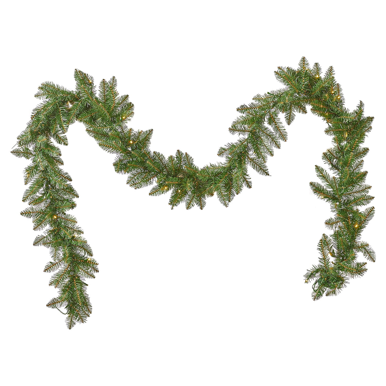 Kepooman 9 Foot Dunhill Garland Fir Pre Lit LED Artificial Christmas Garland with 50 Warm White LED Lights with Timer-Battery Operated-Outdoor, 260 Tips, Green Kepooman 9 Foot Dunhill Garland Fir Pre Lit LED Artificial Christmas Garland with 50 Warm White LED Lights with Timer-Battery Operated-Outdoor, 260 Tips, Green