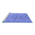 thumbnail image 2 of Ahgly Company Machine Washable Indoor Square Southwestern Blue Country Area Rugs, 5' Square, 2 of 4