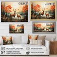 thumbnail image 4 of Designart "Deer Family in Green and Orange Serenity II" Animals Framed Wall Art Decor - Modern Farmhouse Orange Deer Landscape Bedroom Framed Canvas Wall Art, 4 of 6