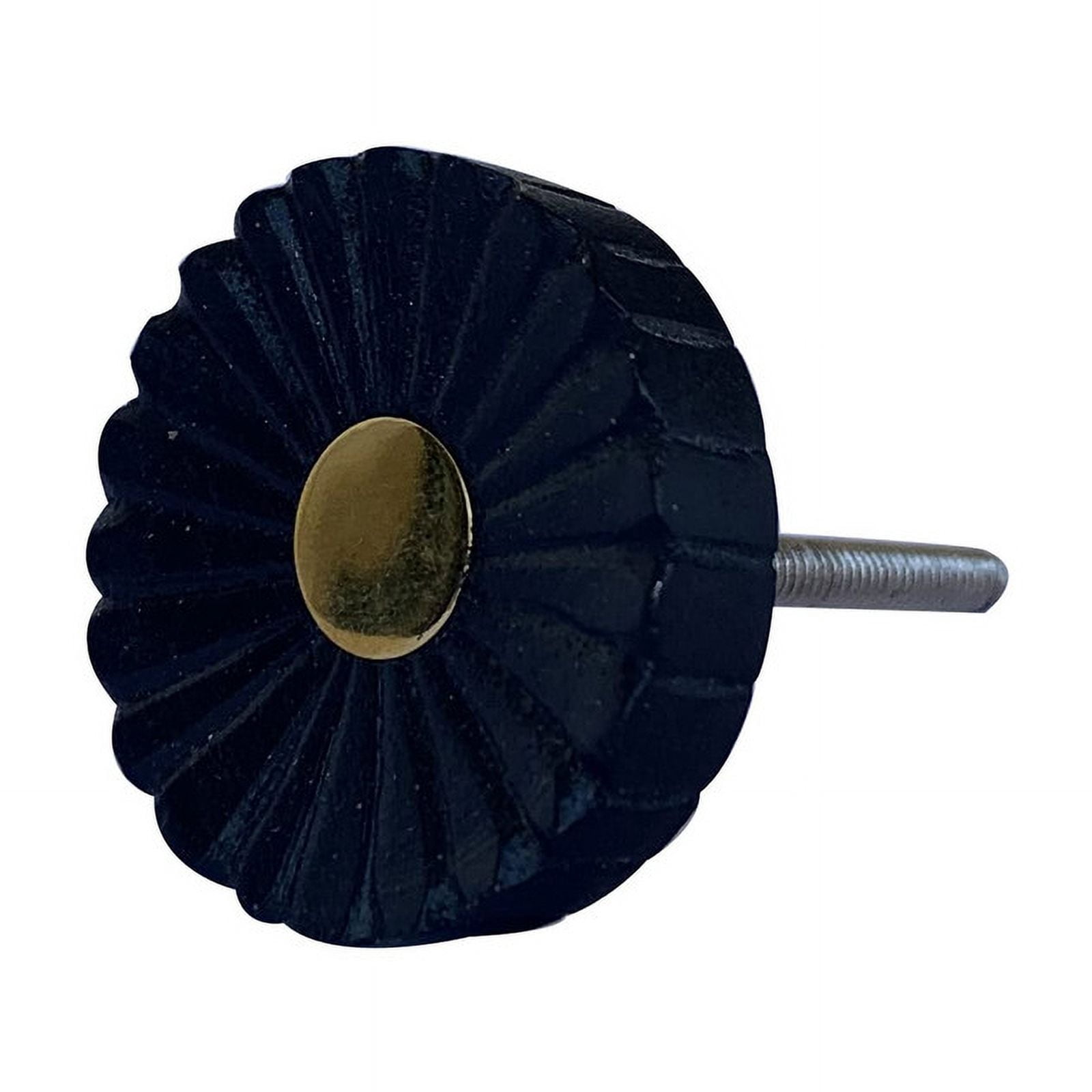 Perilla Home Set of 6 Wooden Knobs for Cabinet & Drawers Decorative Siena Knobs for Dresser Kitchen Cabinet Knobs for Room Hardware Cupboard Door Knobs Dresser Wardrobe and Drawer Pulls (Blue)