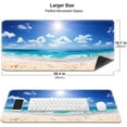 thumbnail image 2 of Sun Beach Mouse Pad, Blue Glitter Large Mouse Pads, Anti-Slip Rubber Base XXL Mouse Pad for Full Desk, 2 of 6